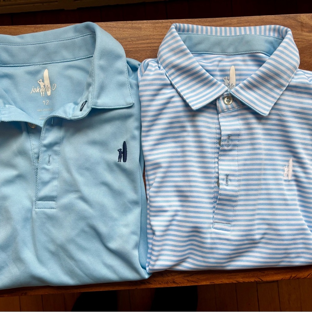 Johnnie-O Light Blue Polo Shirts